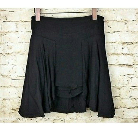Free People  Black New York Frayed Asymmetric Hi L - Picture 3 of 4